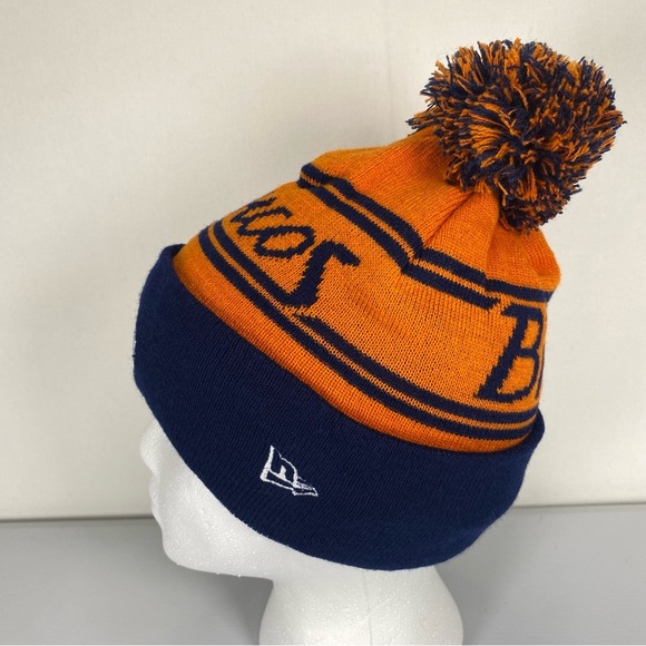 Denver Broncos beanie NWOT unisex fleece lined pompom - Picture 2 of 6